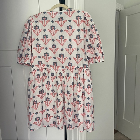 Livro London Dress button drawstring Candy Pink Sprigs - Picture 4 of 4